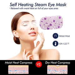 Jekeno Steam Eye Mask warmth setup demonstrates 40-60 minutes of comfort.