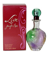 Jennifer Lopez Live EDP bottle on display for lasting evening glow.