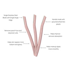 Jenny Patinkin Dermaplaning Tool Set Handle Closeup highlights ergonomic grip for precise use.