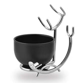 JEQUIL&CORENVEO deluxe razor and brush stand with bowl keeps tools organized and dry.