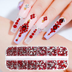 JERCLITY glass flat-back facets provide brilliant shine on nails and accessories