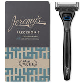 Jeremy's razor with ergonomic handle for comfortable grip during daily shave
