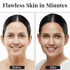Jerome Alexander Kabuki foundation brush visual demonstrates pro-like application for even blending.