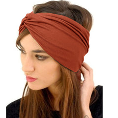 Jesries turban headband soft breathable fabric keeps forehead dry during activities.