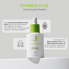 JESS BEAUTY PHAbulous Exfoliant dropper demonstrates easy nightly skincare routine