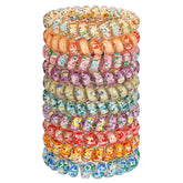 JessLab Spiral Hair Ties pack 10 colors for versatile daily wear and quick styling