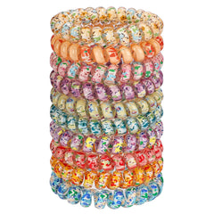 JessLab Spiral Hair Ties pack 10 colors for versatile daily wear and quick styling