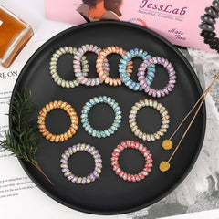 JessLab Spiral Hair Ties swim-proof fabric resists water exposure for gym and shower routines