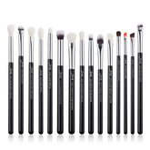 Jessup 15pcs eye brush set packaging in pearl black, ideal for gifting.