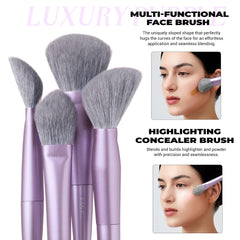 Jessup 5pc highlighting concealer brush precise highlighter and powder application.