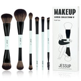 Jessup 6pc makeup brush set foundation-contour for a smooth base