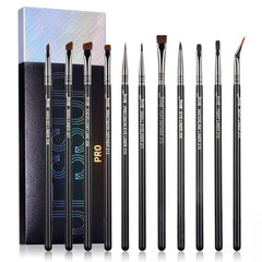 Jessup eyeliner brush set with tapered tips enables precise wing liner application