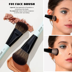 Jessup eye tapered brush for precise lid and crease placement