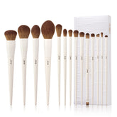 Jessup makeup brush set 14pcs front view shows premium matte handles for sleek application