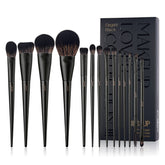 Jessup makeup brush set black powder brush for smooth powder application