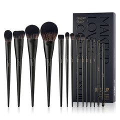 Jessup makeup brush set black powder brush for smooth powder application