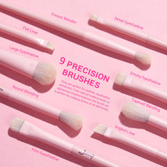 Jessup pink makeup brushes set 14pcs foundation concealer brush for flawless base application