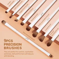 Jessup powder brush 14pcs soft bristles for even powder distribution and zero cakiness