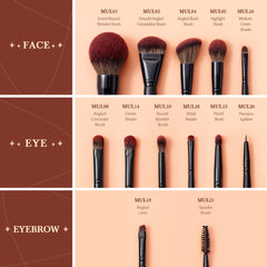Jessup sculpted brush tip closeup highlighting the angle for easy contour.