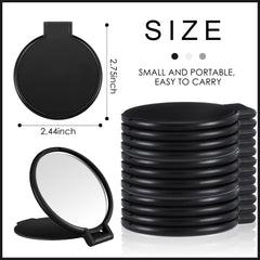Jetec compact mirrors black folding design allows easy use on the go