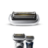JEVONG 74S S7 replacement head front view with stainless steel blades for smooth shaves
