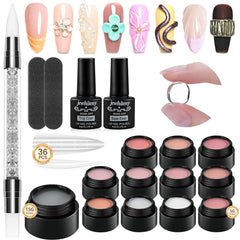JEWHITENY 12-color gel palette shows vibrant shades for creative nail art.