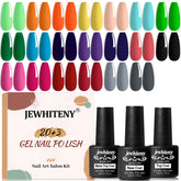 JEWHITENY 23pcs nail polish set collection with vibrant shades for versatile at-home manicures