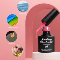 JEWHITENY base coat and top coats shown for glossy or matte finishes.