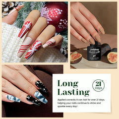 JEWHITENY glossy top coat provides a high-shine, durable finish