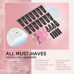 JEWHITENY 14-color poly gel shades for versatile looks