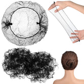 Jexine 400pcs black hair nets pack for daily buns and replacements