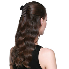 JHHSYU big hair claw clip black 4inch detailed hinge demonstrates sturdy spring for lasting grip.