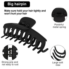 JHHSYU big hair claw clip black 4inch in bathroom routine keeps hair dry and tidy.
