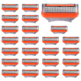JHZHONG Fusion5 blade refill 24-pack for a clean, close shave on multiple shaves