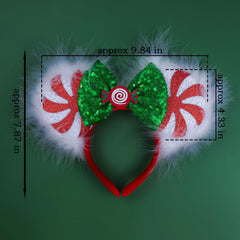 JIAHANG velvet-fur headband close-up showcases plush comfort and three-dimensional ears.