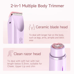 Jianeil bikini trimmer ceramic blade close-up for smooth precision