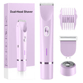 Jianeil bikini trimmer front view in purple for precise body grooming