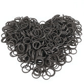 JIANYI mini rubber bands black pack closeup for durable styling options