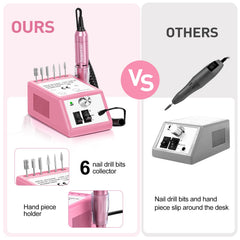 JIASHENG nail drill bits 6pc allow versatile shaping and cuticle work.