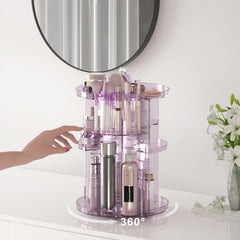 Jiavarry rotating makeup organizer 360-degree rotation delivers instant item access.