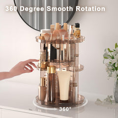 Jiavarry rotating makeup organizer brush holder keeps brushes tidy and ready