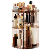 Jiavarry rotating makeup organizer top panel provides spacious storage for daily routines