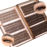 JIMIRE brown lash clusters packaged set for versatile daily looks.