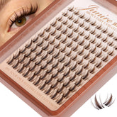 JIMIRE Fairy Brown Lash Clusters close-up showing natural wispy lashes for everyday glamour