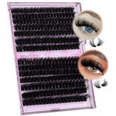 JIMIRE lash clusters 280pcs fluffy volume 11-18mm for a dramatic at home look
