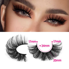 JIMIRE lashes 6D volume crossed strip for full, glam lash line