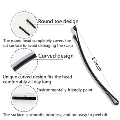 Jimmidy curved bobby pins in hair securing a sleek updo safely
