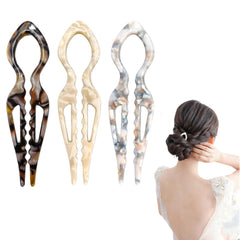 Jimmidy Prestige hair pins 3pack closeup showing smooth acetate texture for secure styling.