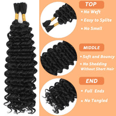 Jinhui boho braiding hair pack with two pieces showing length and texture