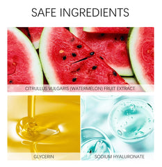 JISKG Watermelon Niacinamide Serum pump shows easy, lightweight hydration for glow.